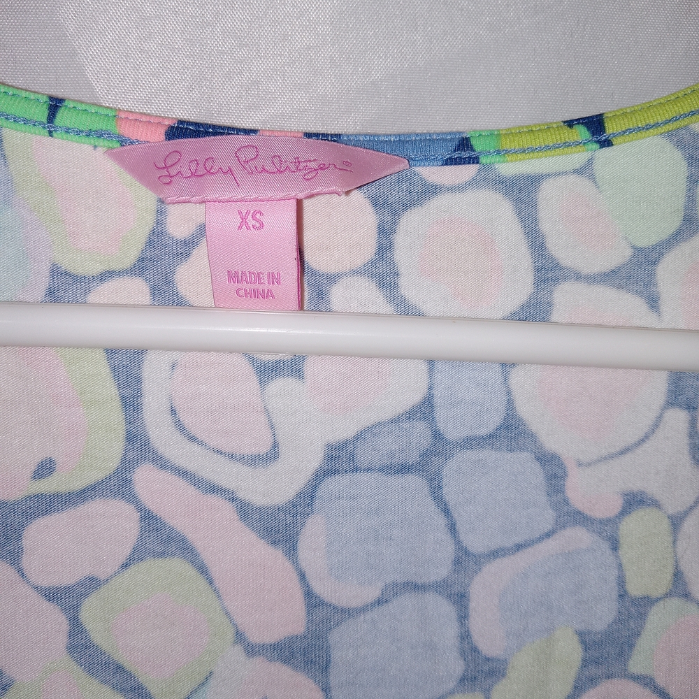 Lilly Pulitzer Ariana Gypsy Jungle Swing Dress XS Neon Pastel Geometric Artsy - Picture 5 of 11